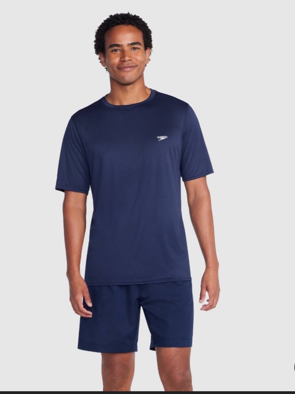 Speedo Men's Navy Swim Shirt UPF 50+